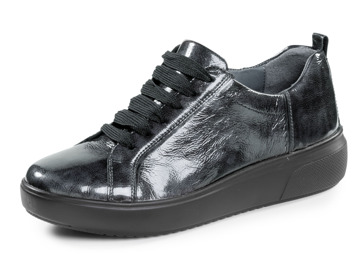 Waldläufer Schnürschuh aus bestem Knautschlackleder
