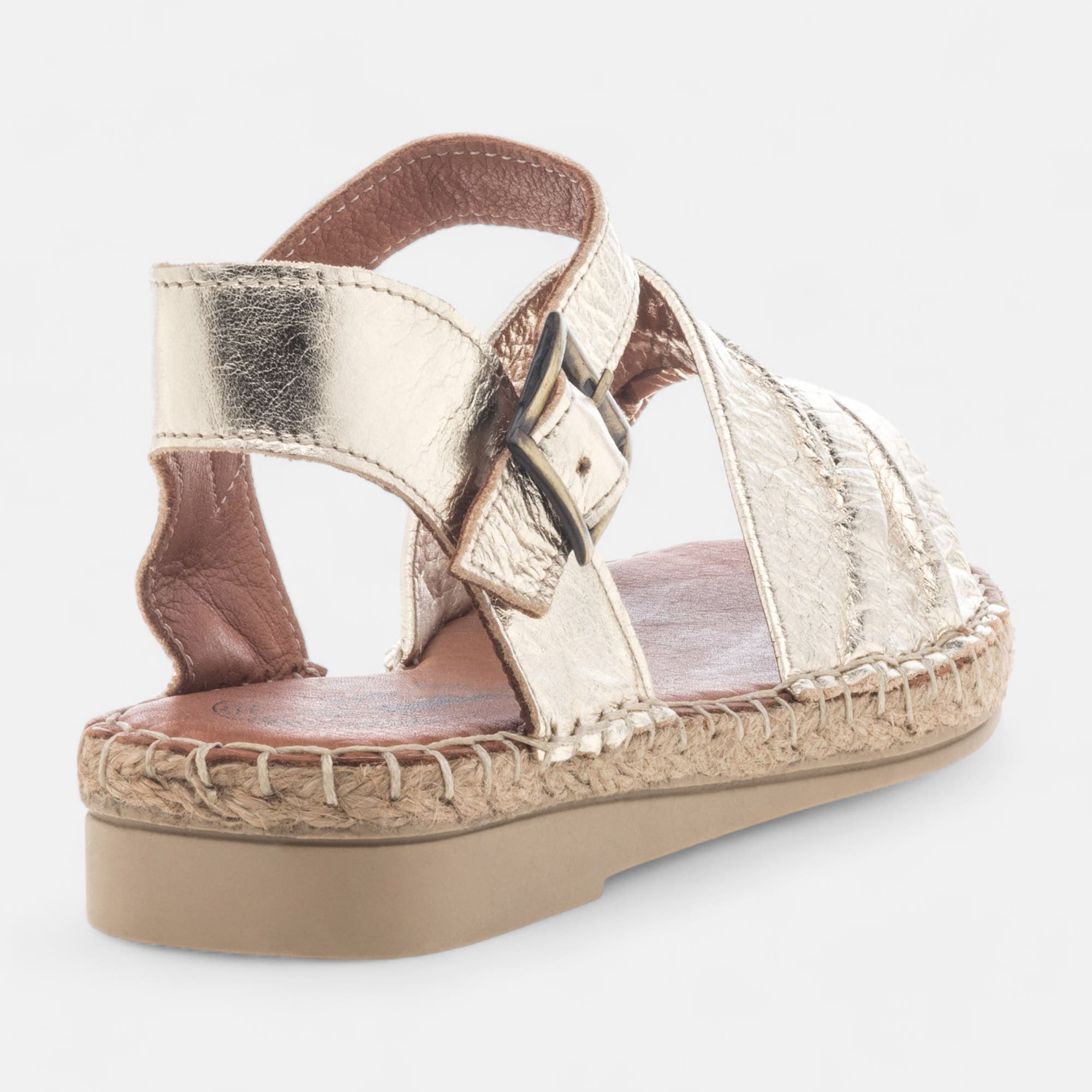 Sandales Femme en cuir or