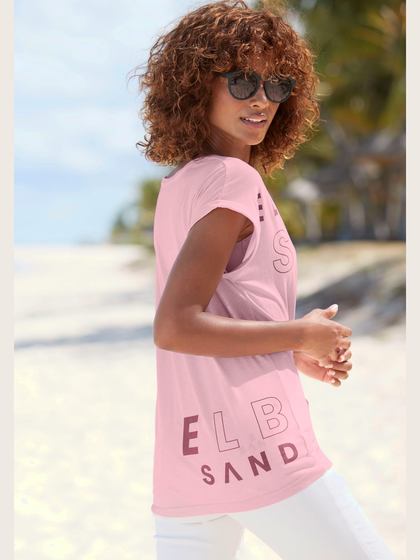 T-shirt encolure côtelée