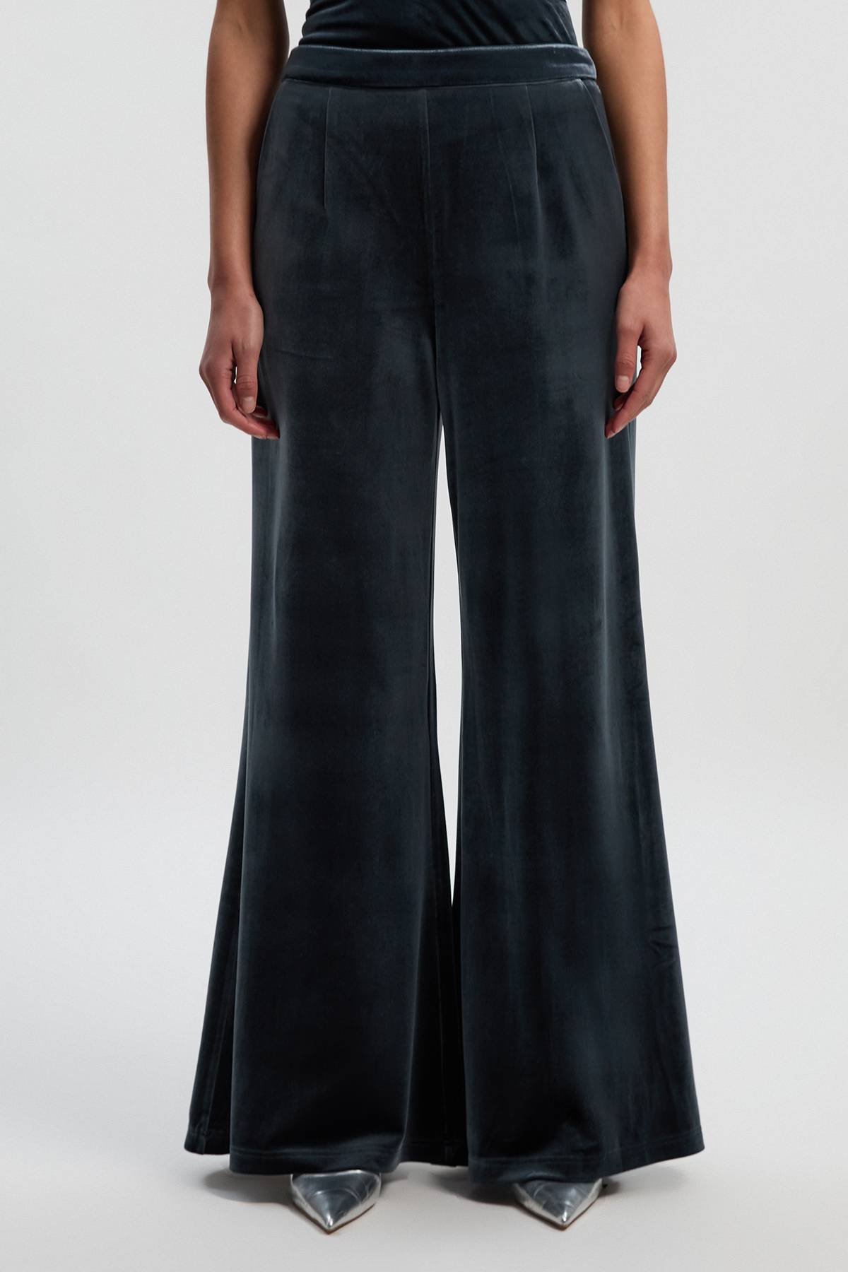 KarenMillen Pantalon Large en Velours Tissé