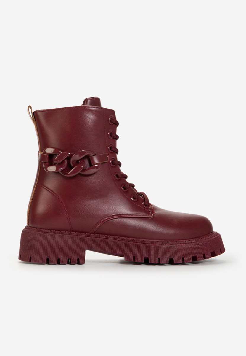 Bottines à lacets femme bordeaux Bettanie
