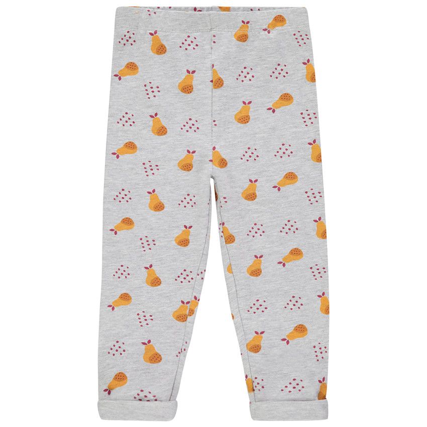 Legging en jersey imprimé poires all-over - Gris clair