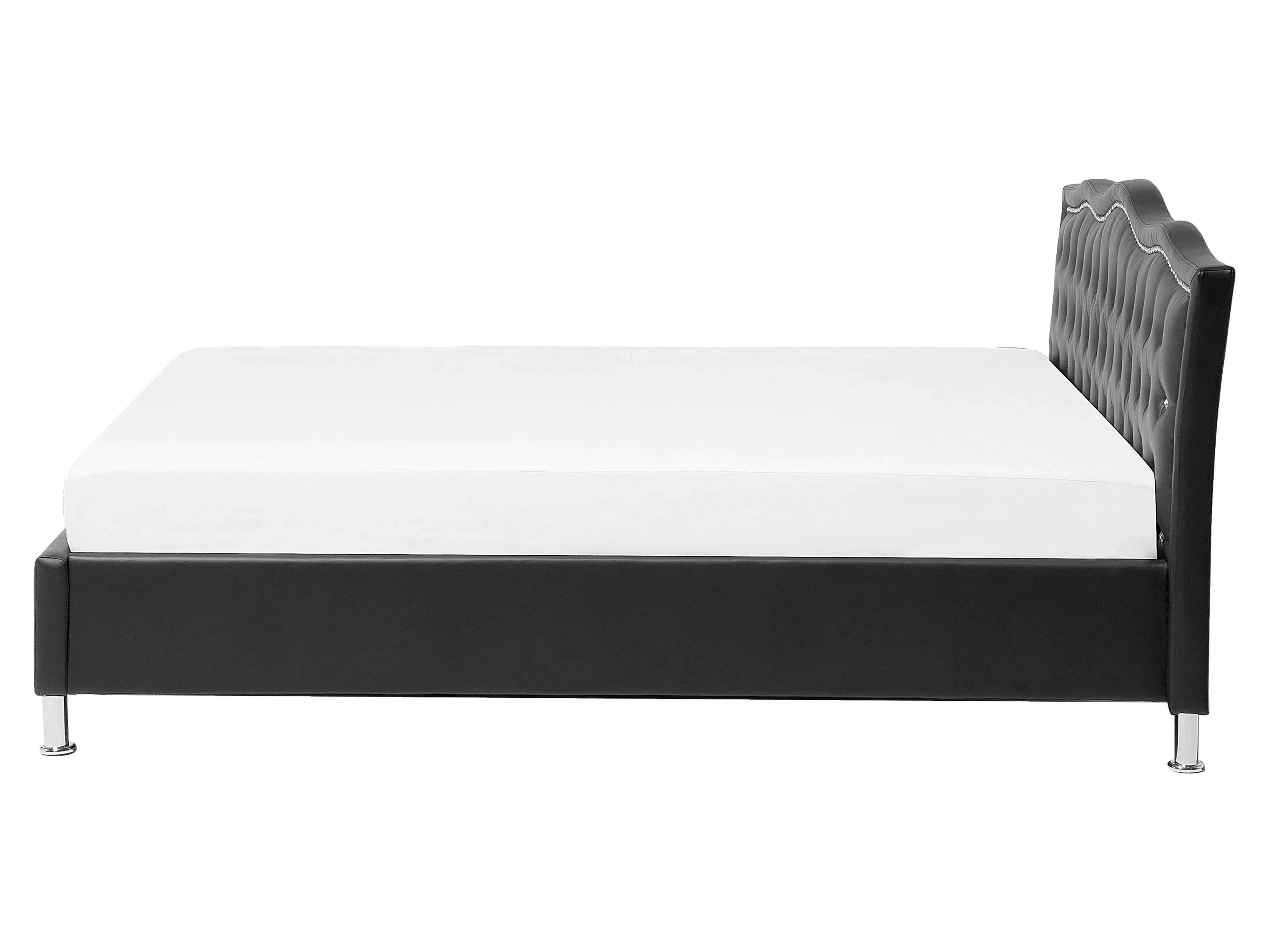 Bed Kunstleer METZ 160 x 200 cm Zwart