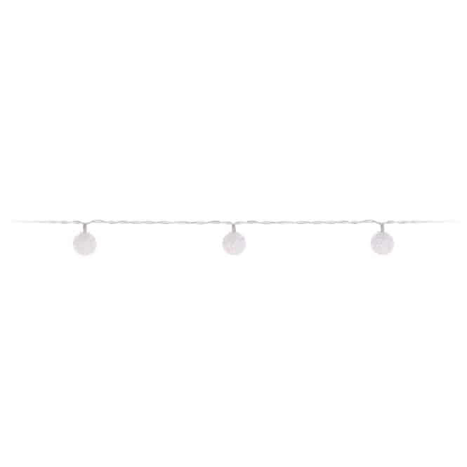 10er LED-Lichterkette - Schneebälle - ca. 1 m