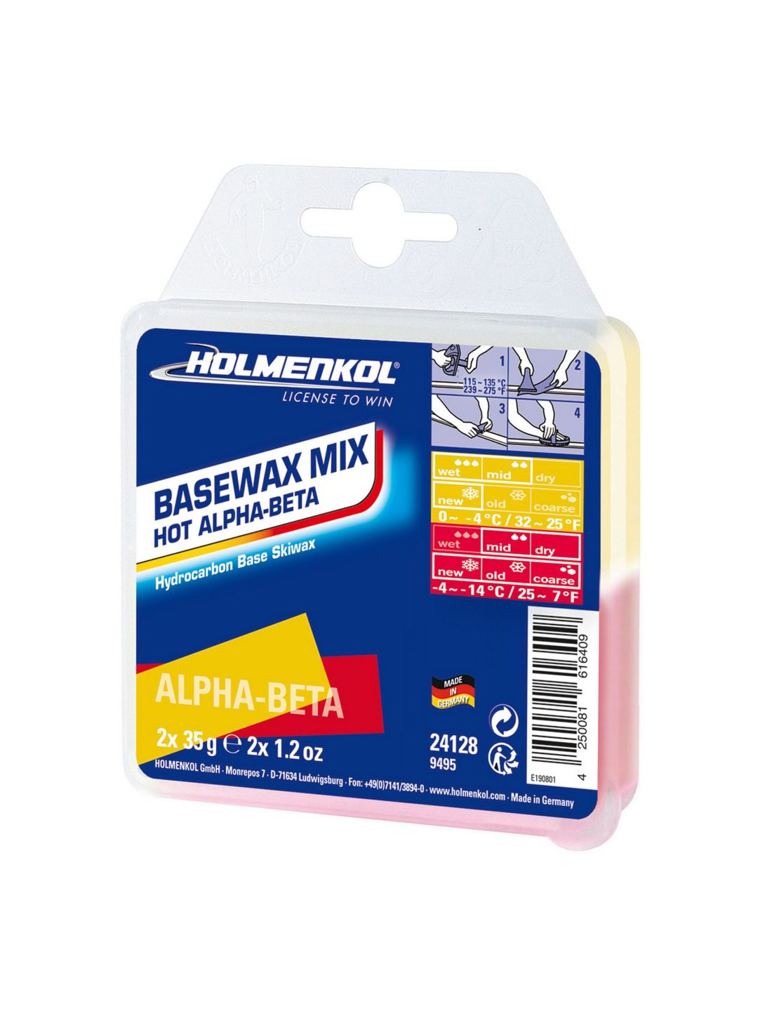 Basewax Mix HOT Alpha-Beta 2x35g onderhoudsproduct unisex