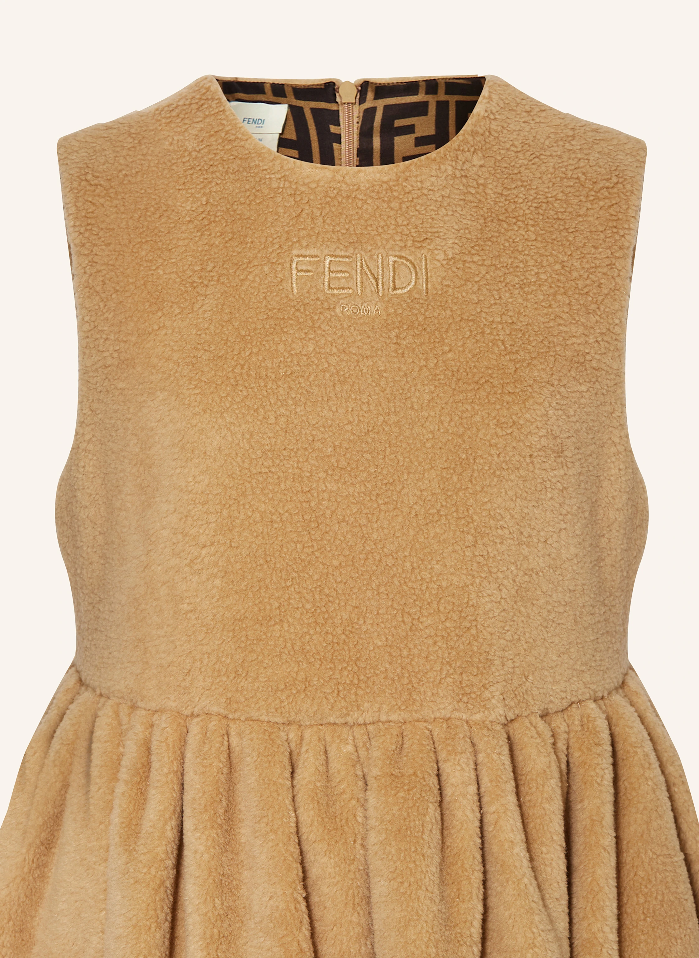 FENDI Kleid mit Teddyfell
