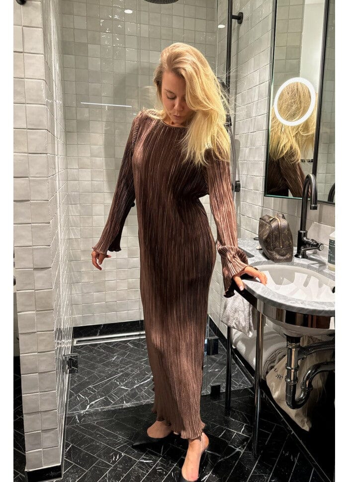 BYIC Kellyic Long Plissé Dress brown brown