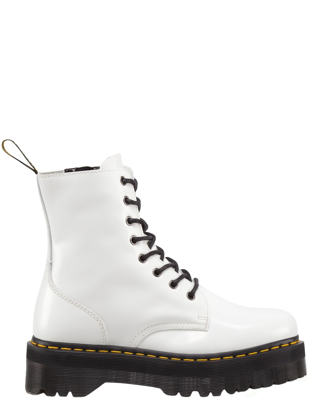 dr martens boots compensées femme jadon cuir polished smooth blanc
