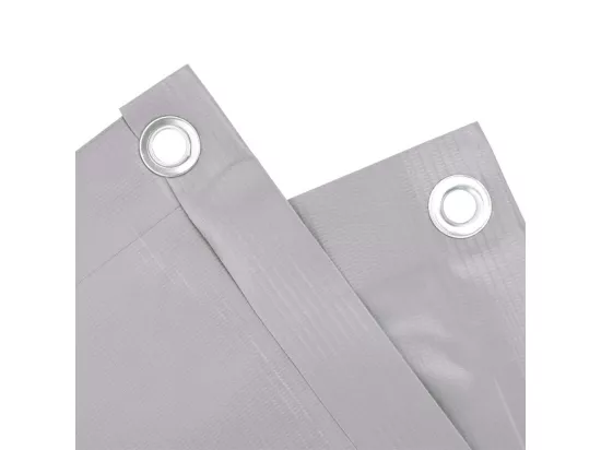 écran d'intimité de balcon gris 600x75 cm PVC