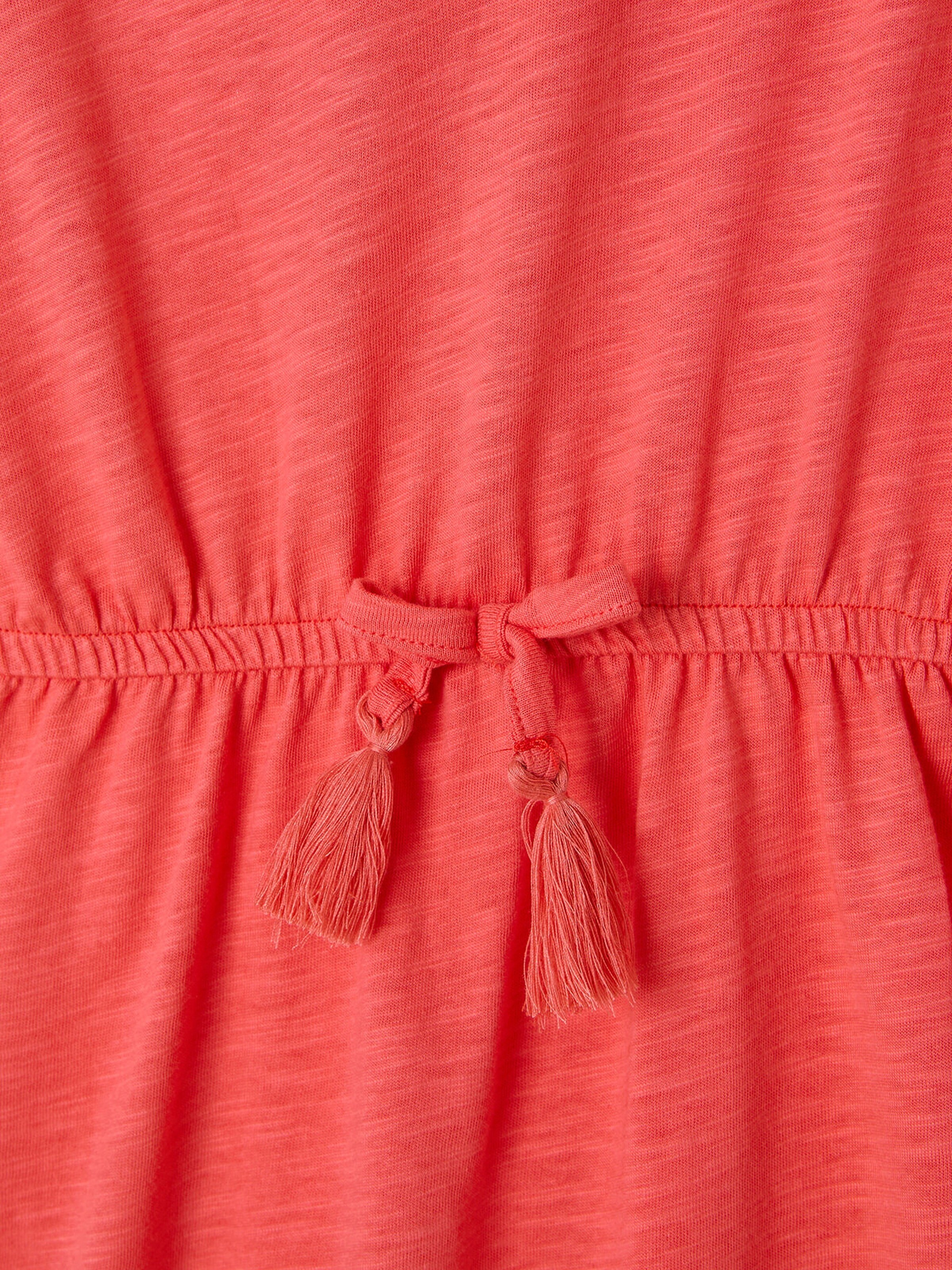 Vertbaudet Mädchen Kleid mit Lochstickerei koralle