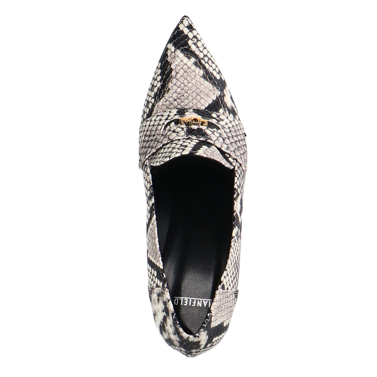 Slangenprint leren pumps