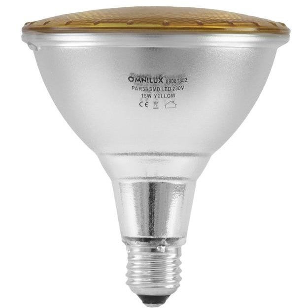 Omnilux PAR-38 230V SMD 15W E-27 LED geel