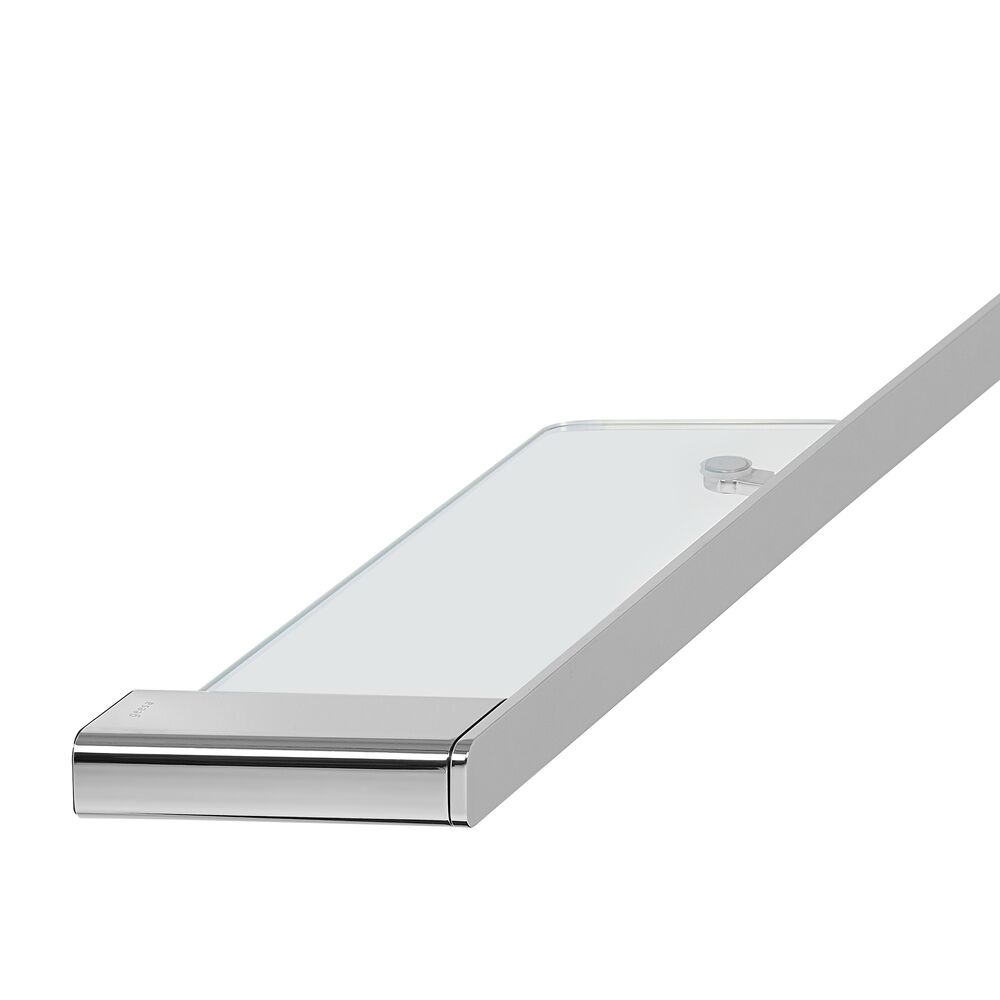 Geesa Shift handdoekrek chroom met planchet van transparant glas