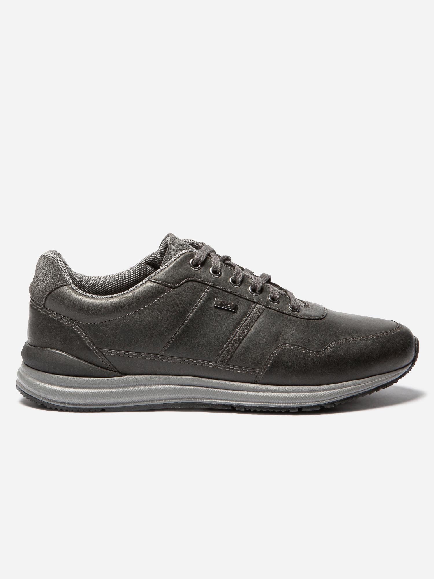 Tennis Homme Confort Cuir Noir