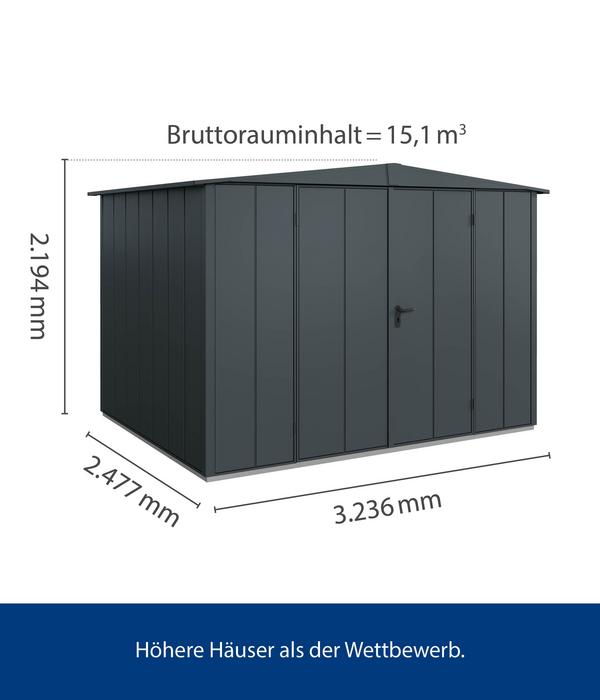 Hörmann Berry-Gerätehaus Modern-S Typ 3, ca.
