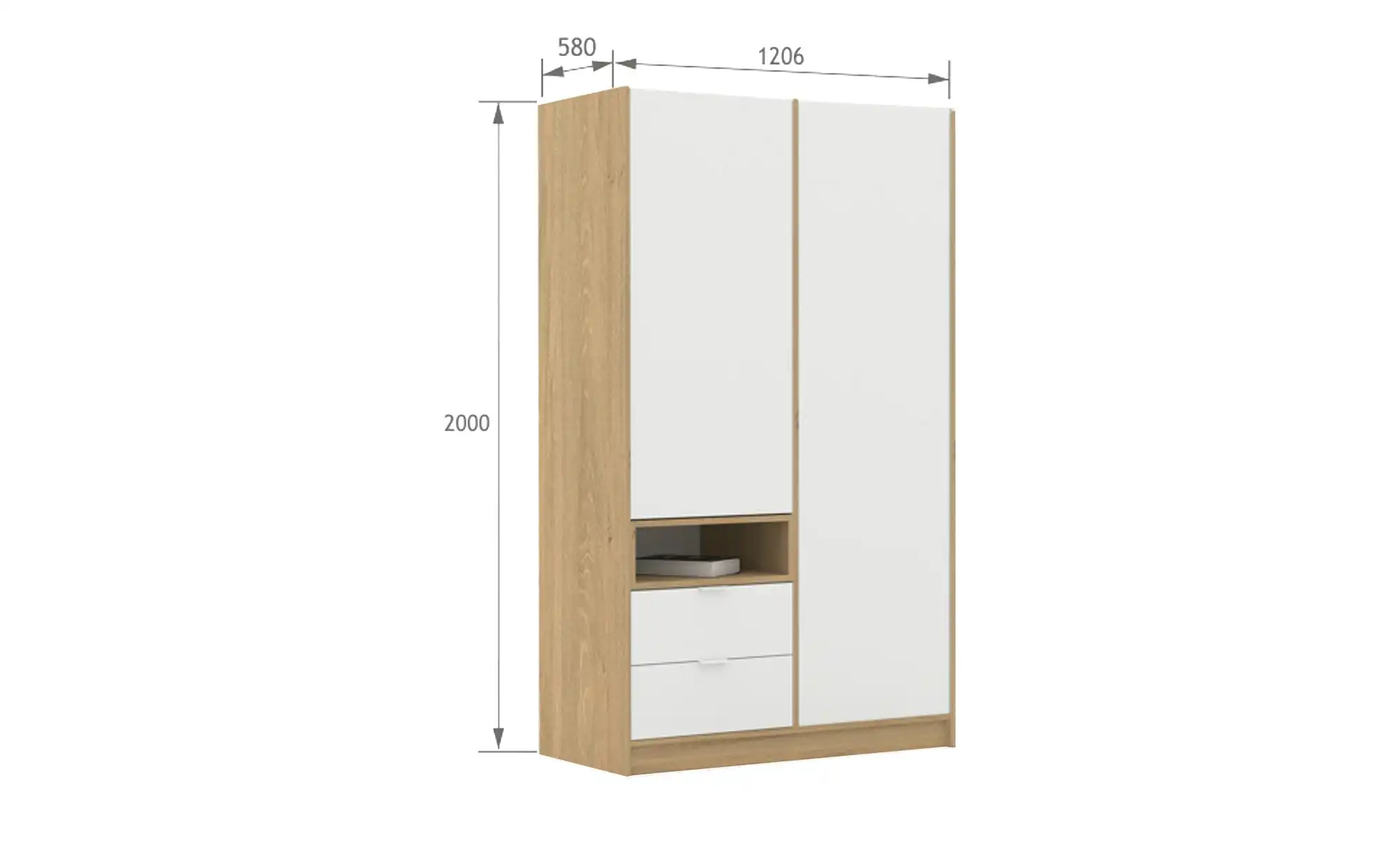 Kleiderschrank White Oak