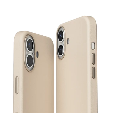 iPhone 16 MagSafe Schutzhülle Like Leather Case aus Recycelten Materialien (ELC00009) - Beige