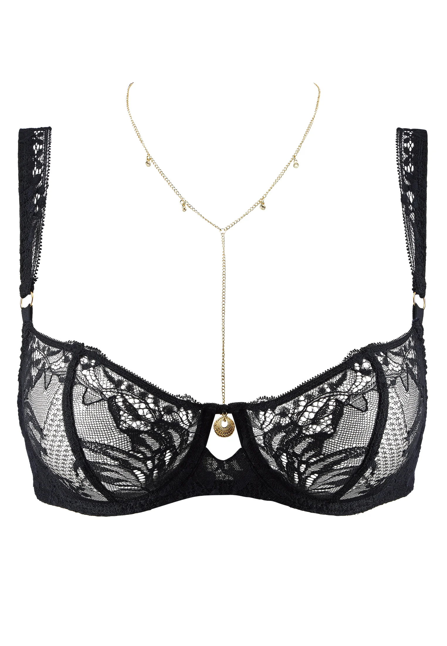 GOLD PLEASURE - Soutien-gorge corbeille | Noir