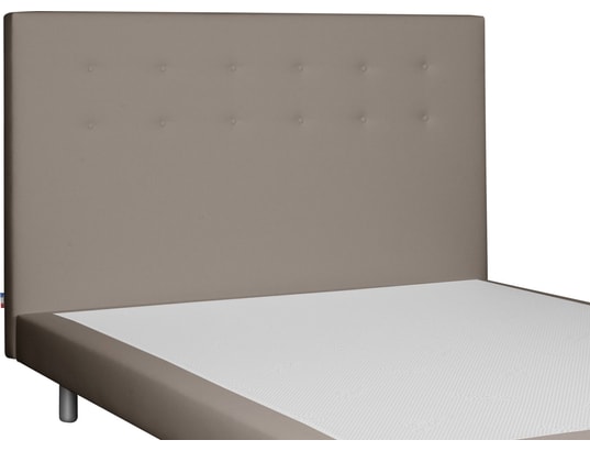 CONCEPT1 - Lit déco Cannes 140x190cm marron