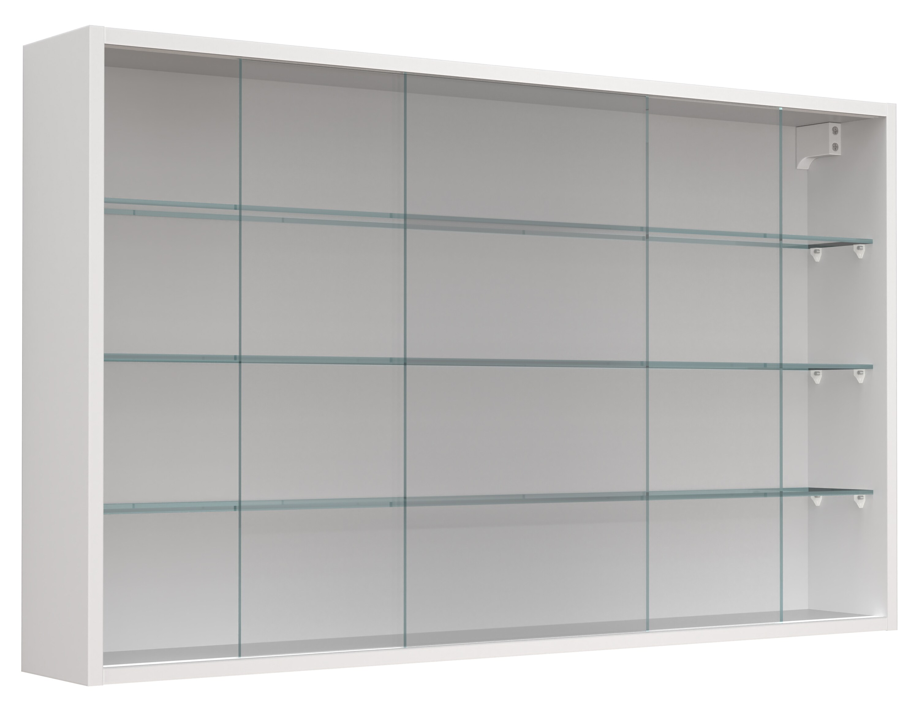 VCM Glasvitrine hängend | Vitrine Glas | Maße: H. 60 x B. 100 x T. 15 cm | Hängevitrine Glas | Modern und platzsparend | Glas Vitrinenschrank - Drivalo XL