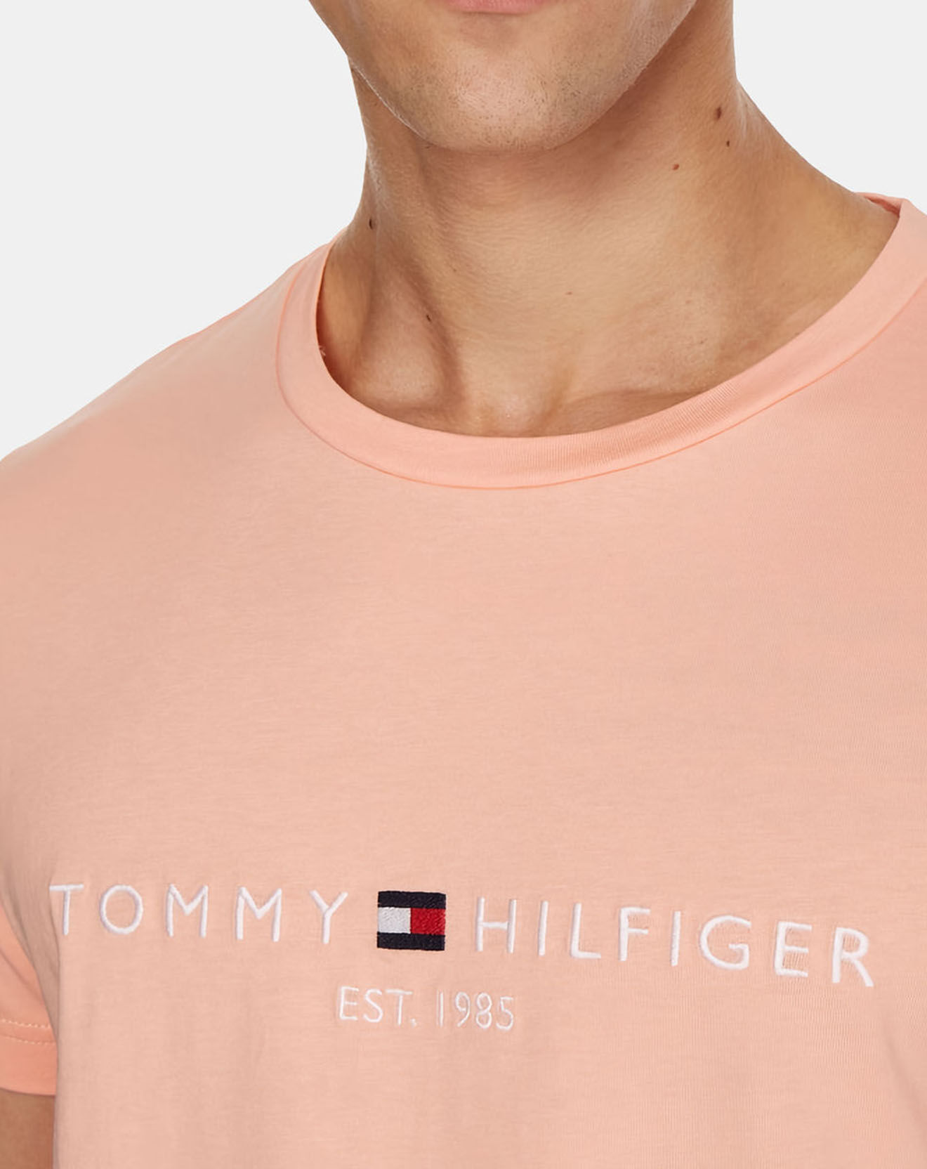 Tommy Hilfiger T-Shirt 100% Coton Bio logo rose