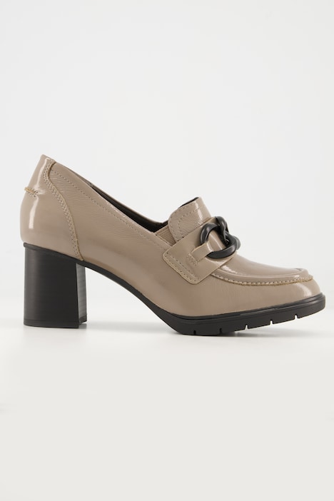 Tamaris Comfort Lackleder-Loafer, Wechselfußbett, recycelt