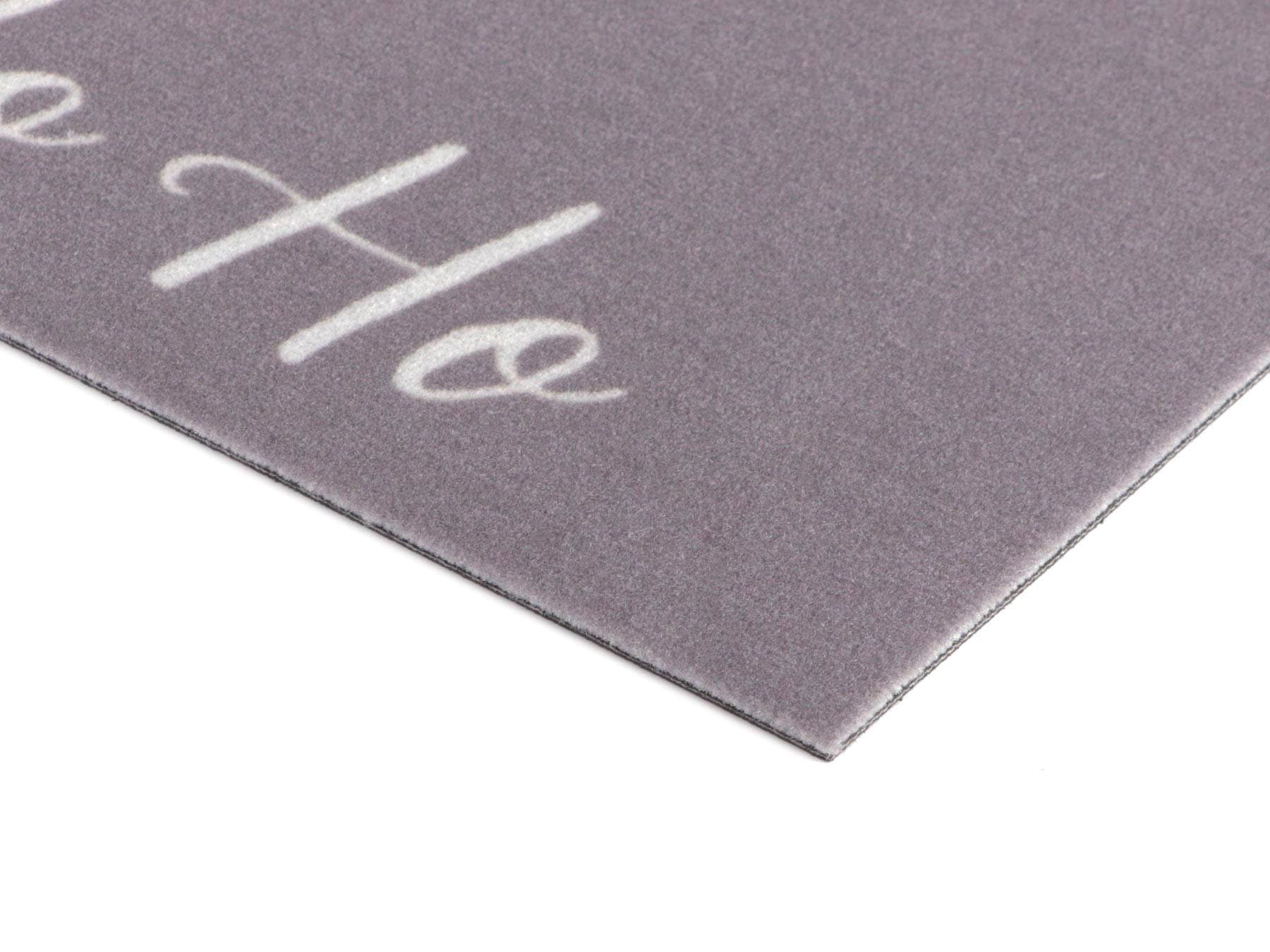 Primaflor-Ideen in Textil Fussmatte »VELVET - HOHOHO, Made in Belgium« rechteckig 5 mm Höhe Schmutzfangmatte, Weihnachten, mit Spruch, waschbar, rutschhemmend
