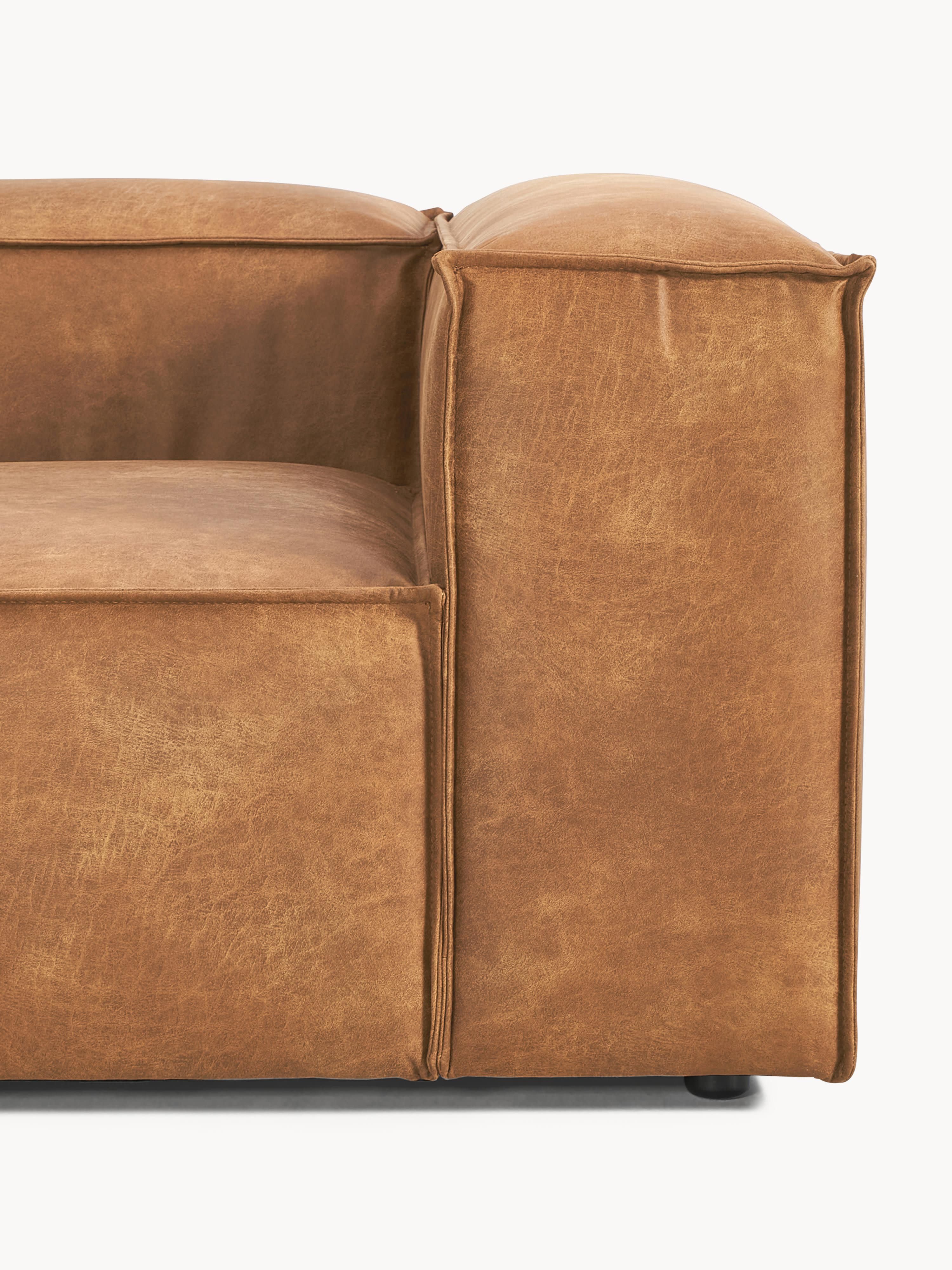 Modulaire chaise longue Lennon van gerecycled leer