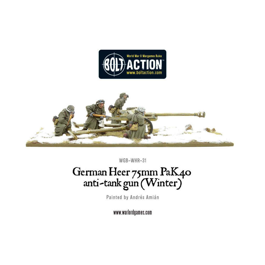 Bolt Action - Heer 75mm Pak 40 anti-tank gun (Winter)