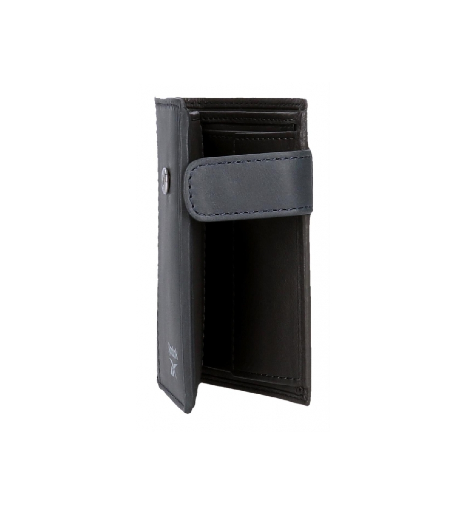 Carteira Reebok Vertical Division com fecho de clique, azul marinho