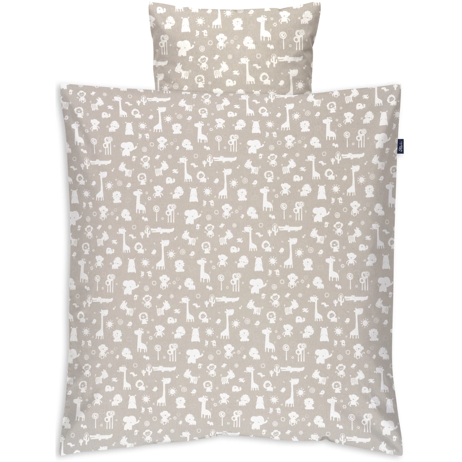 Alvi® Bettwäsche Zootiere taupe
