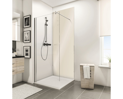 SCHULTE DecoDesign douchewandpaneel, effen kleur crèmebeige, hoogglans, 210 x 100 cm, D19010213 769