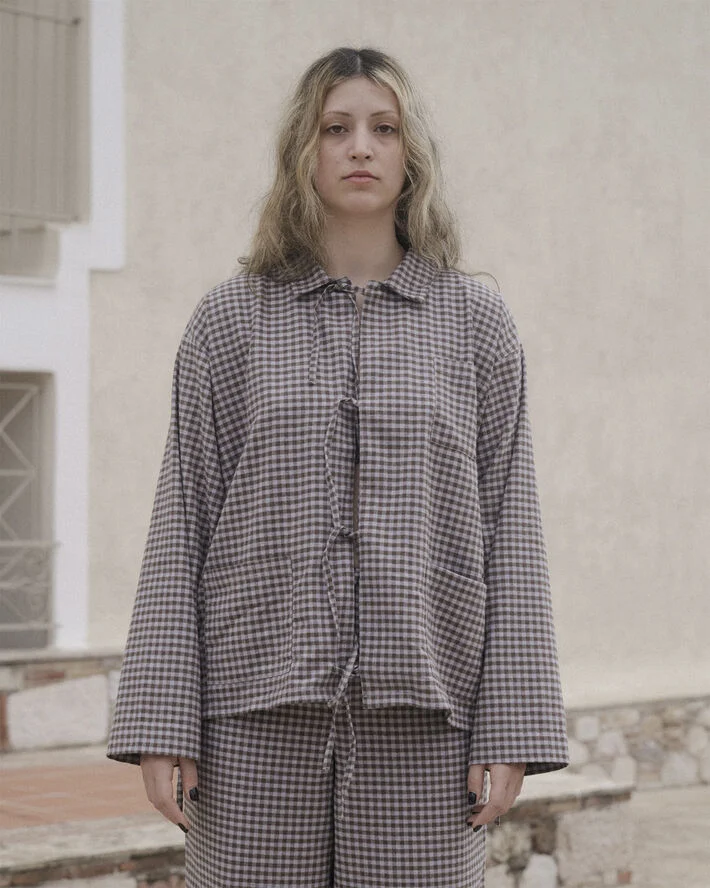 BASERANGE LIMBER SHIRT Brown grey flannel