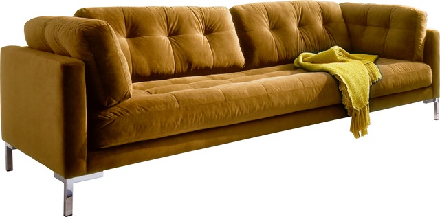 Trends by HG 3-Sitzer »Landau« in Cord-Stoff mit Metallfuss
