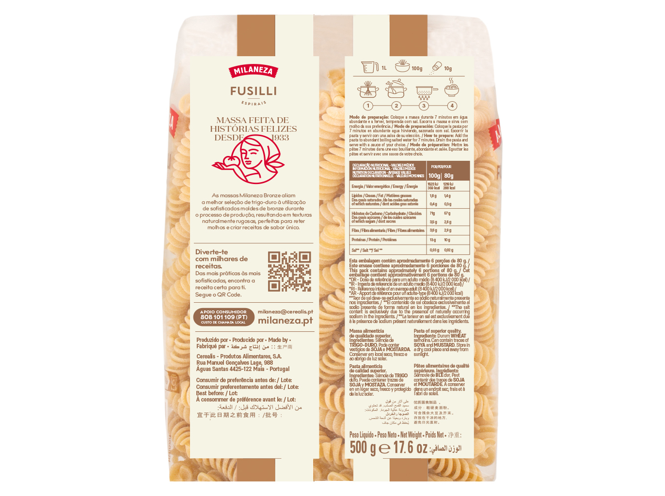 MASSA MILANEZA ESPIRAIS MOLDE BRONZE 500G