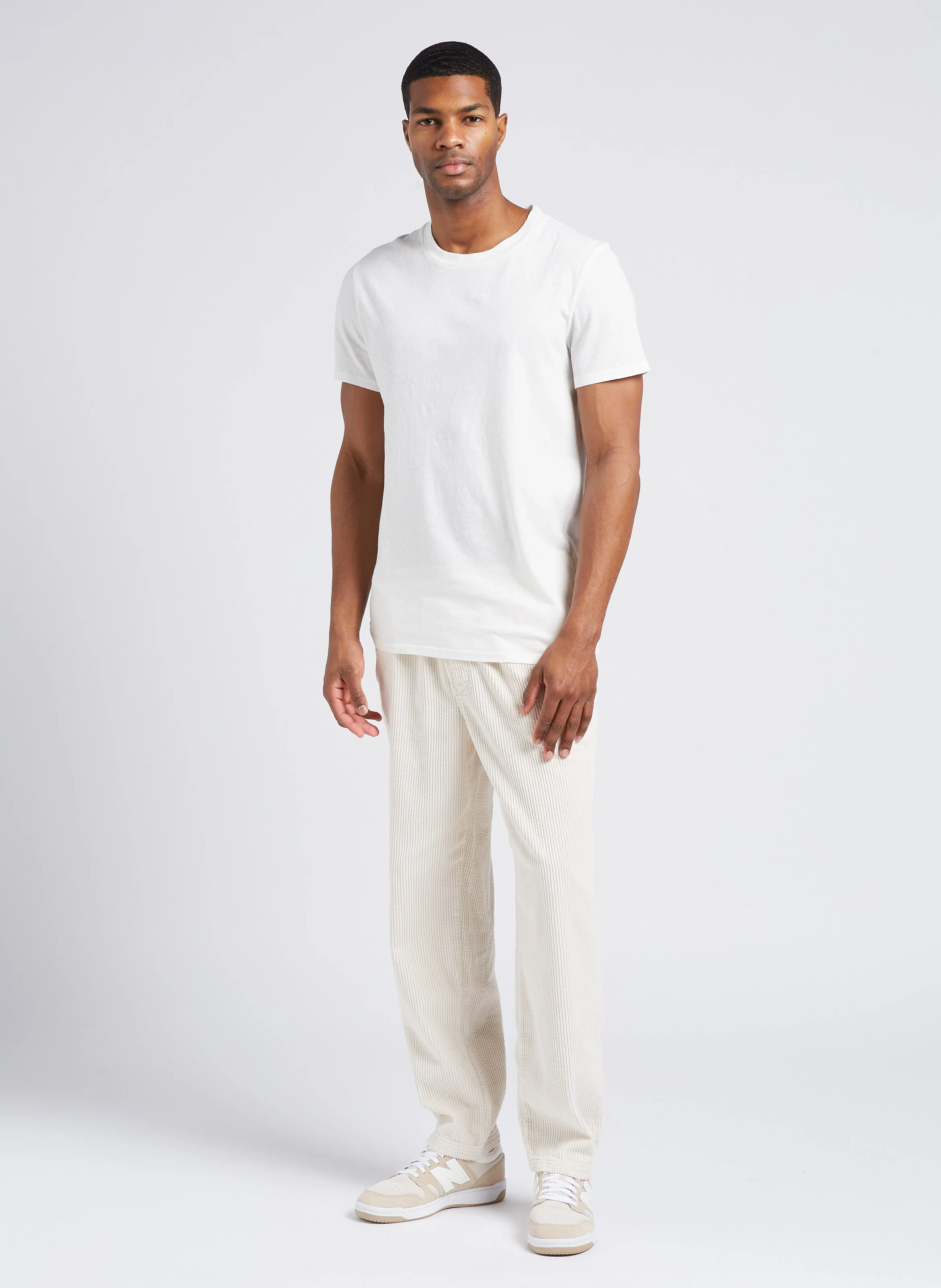 PADOW - Pantalon côtelé en coton | Beige