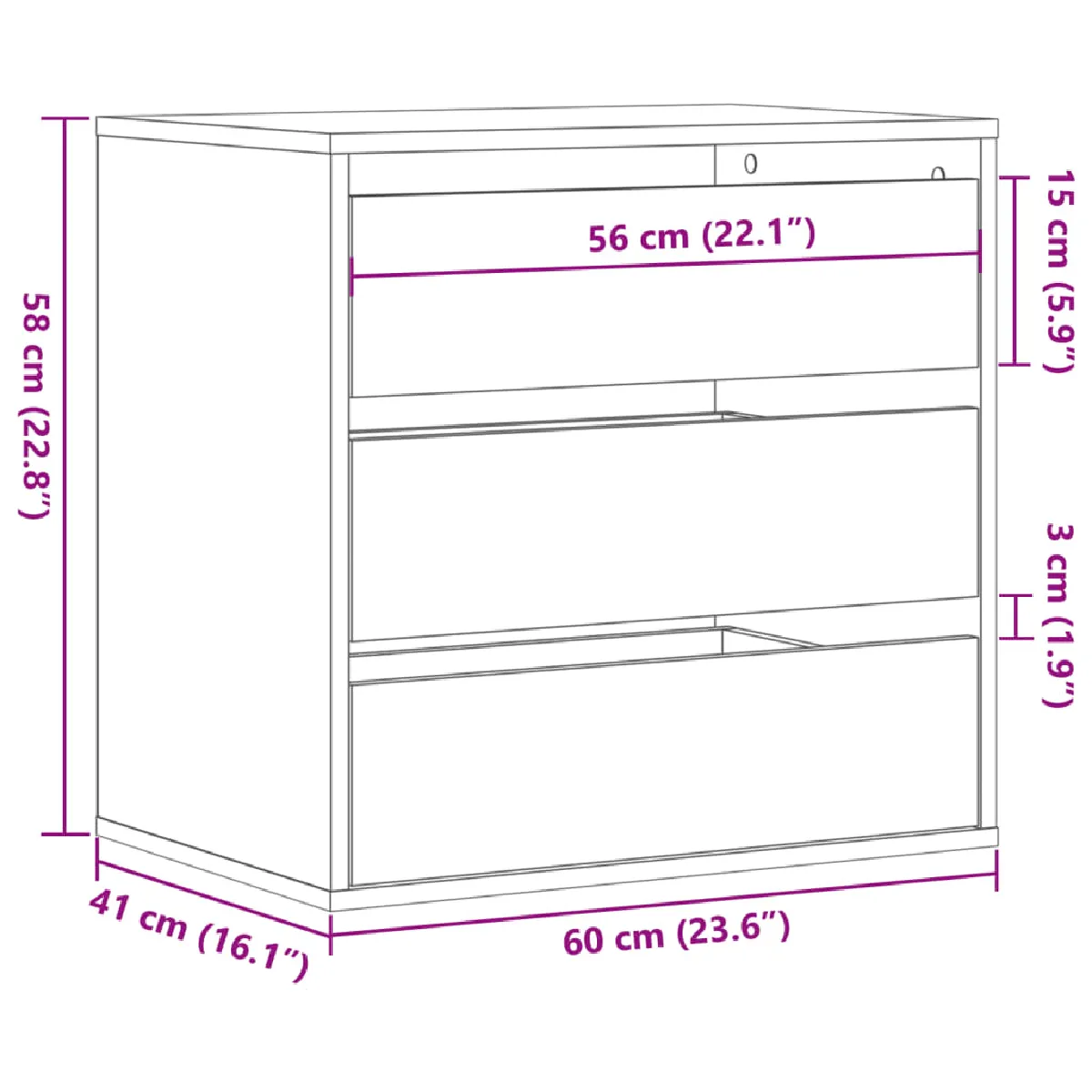VIDAXL Commode d'Angle Gris Béton
