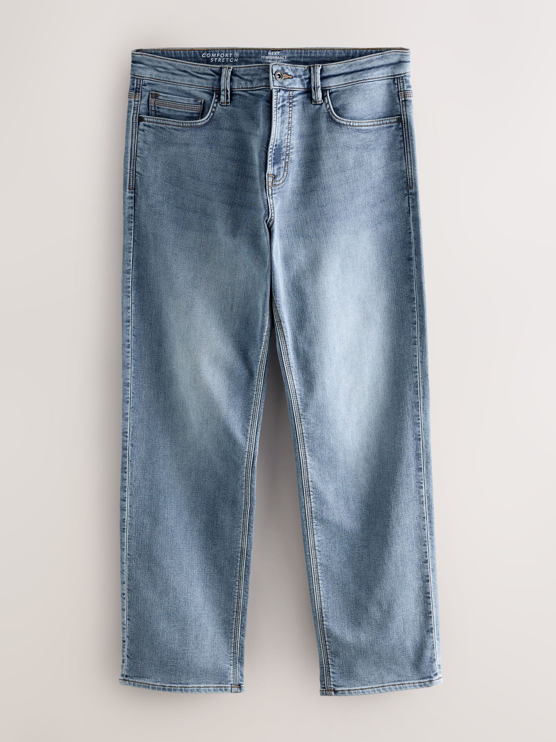 Vintage lichtblauw - Straight fit - Comfortabele stretchjeans