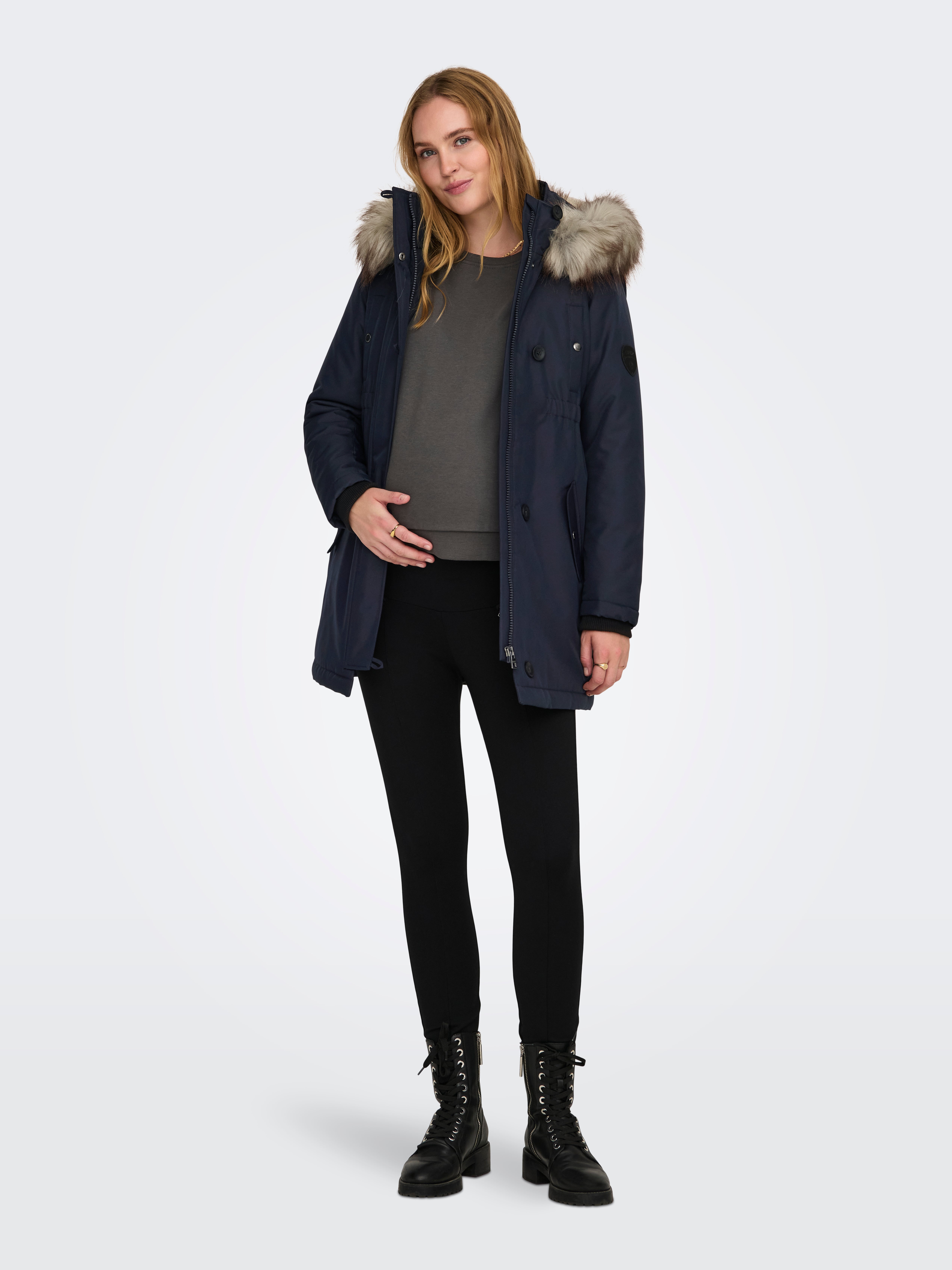 OLMIRIS Langer Parka Night Sky