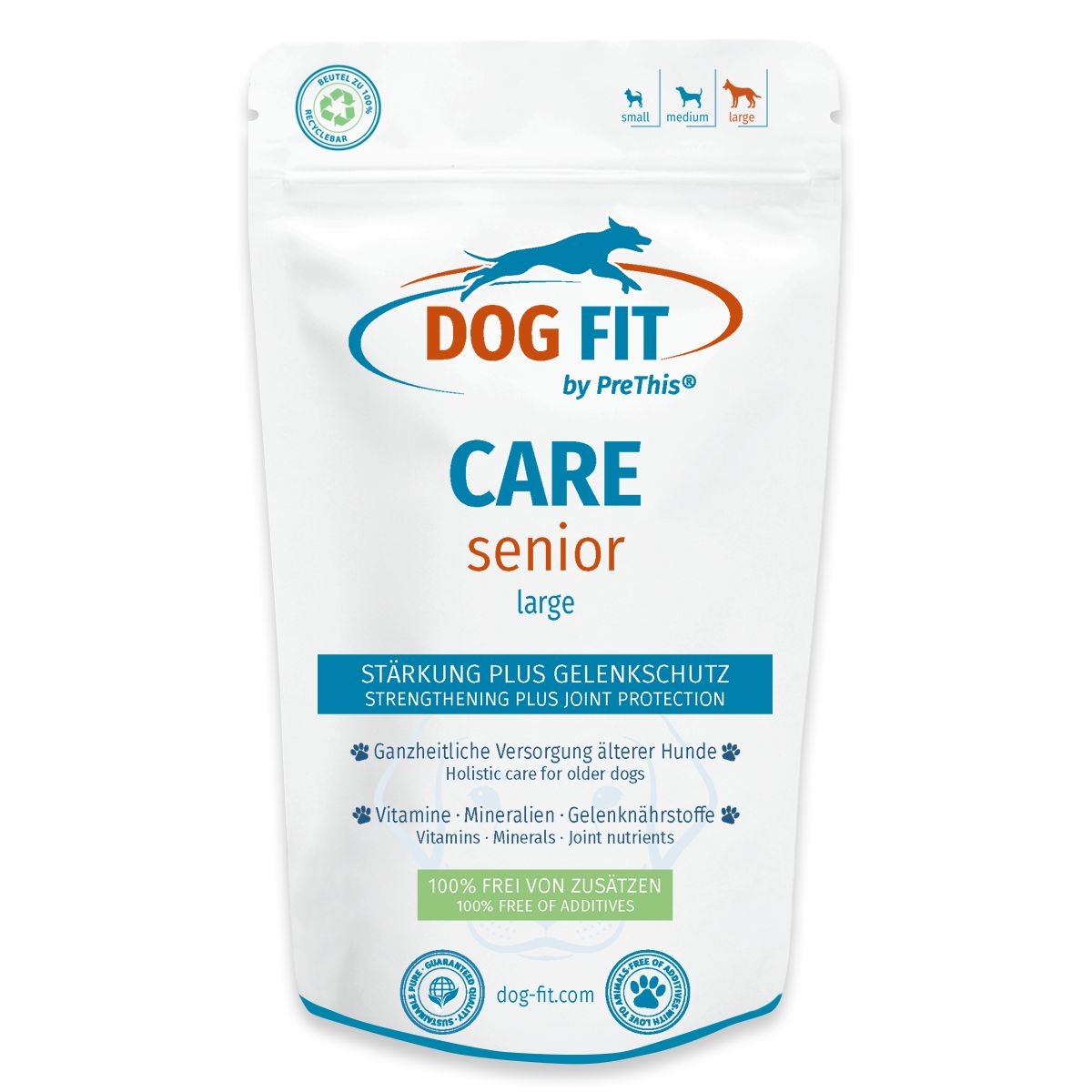 DOG FIT by PreThis® CARE senior » Stärkungs-, Gelenk- & Bandscheibenmittel für alte Hunde (large)