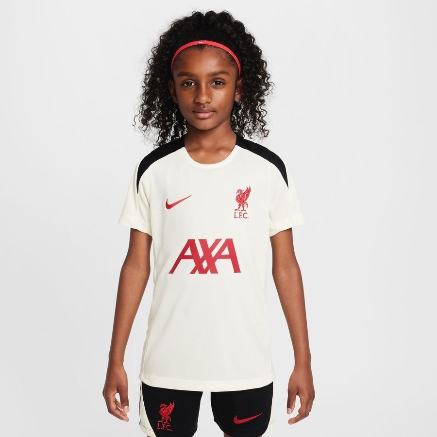 Liverpool T-shirt d'Entraînement Dri-FIT Strike - Blanc/Rouge/Noir Enfant