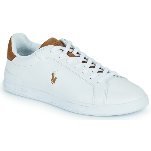 Polo Ralph Lauren - HRT CT II-SNEAKERS-LOW TOP LACE Blanco / Cognac