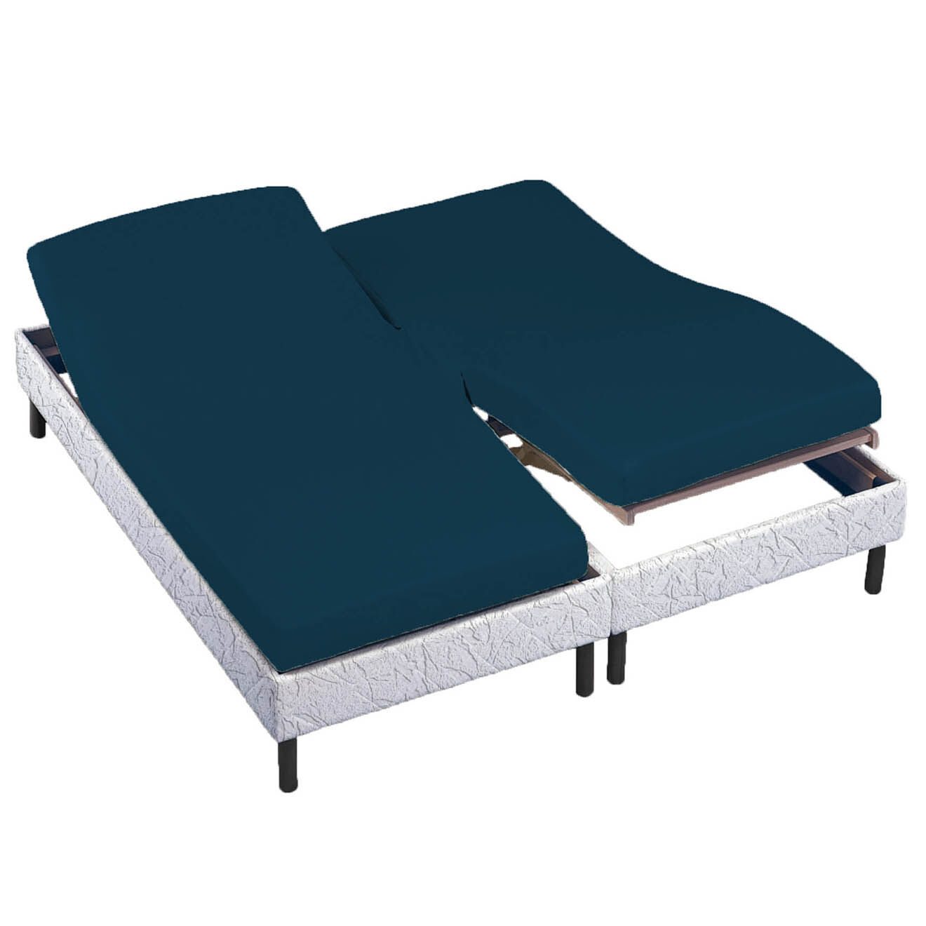 United by PDC Drap housse 100% Percale de Coton bonnet 30 cm lagon