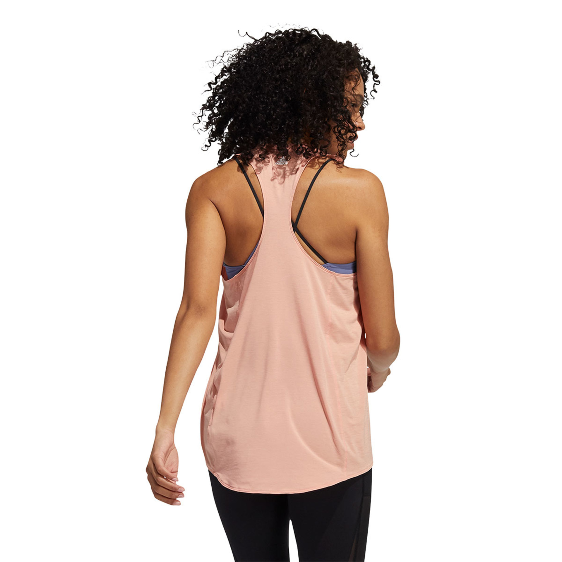 adidas 3Bar Logo Hardloopshirt Zonder Mouwen Lichtroze Dames