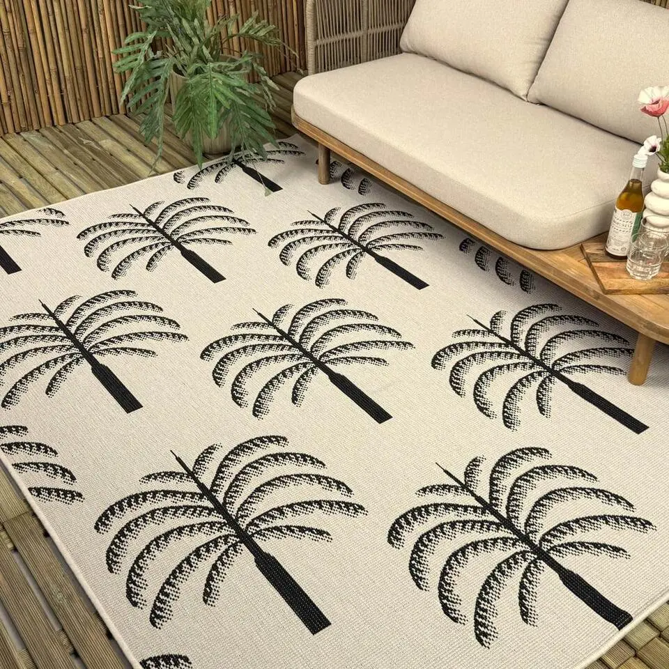 Interieur05 buitenkleed zwart/wit Oase - 230 x 160 cm