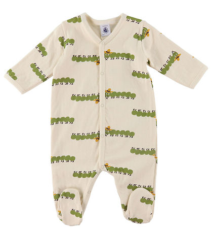 Petit Bateau Heldragt m. F?dder - Creme m. Print