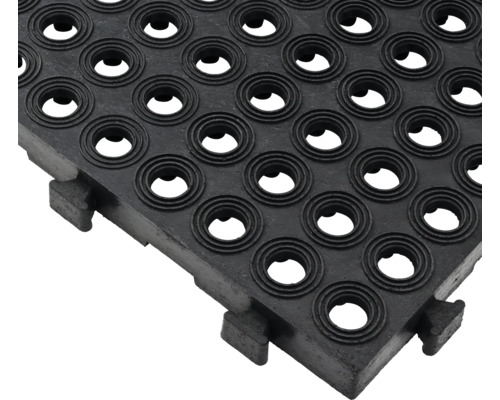 Puzzelmat, werkplekmat, drainage, antraciet, 45x45x2,5 cm, set van 4