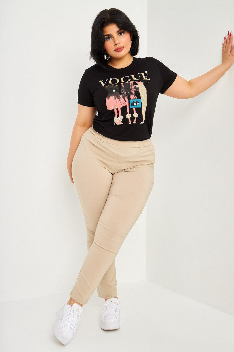 Pantalon beige uni