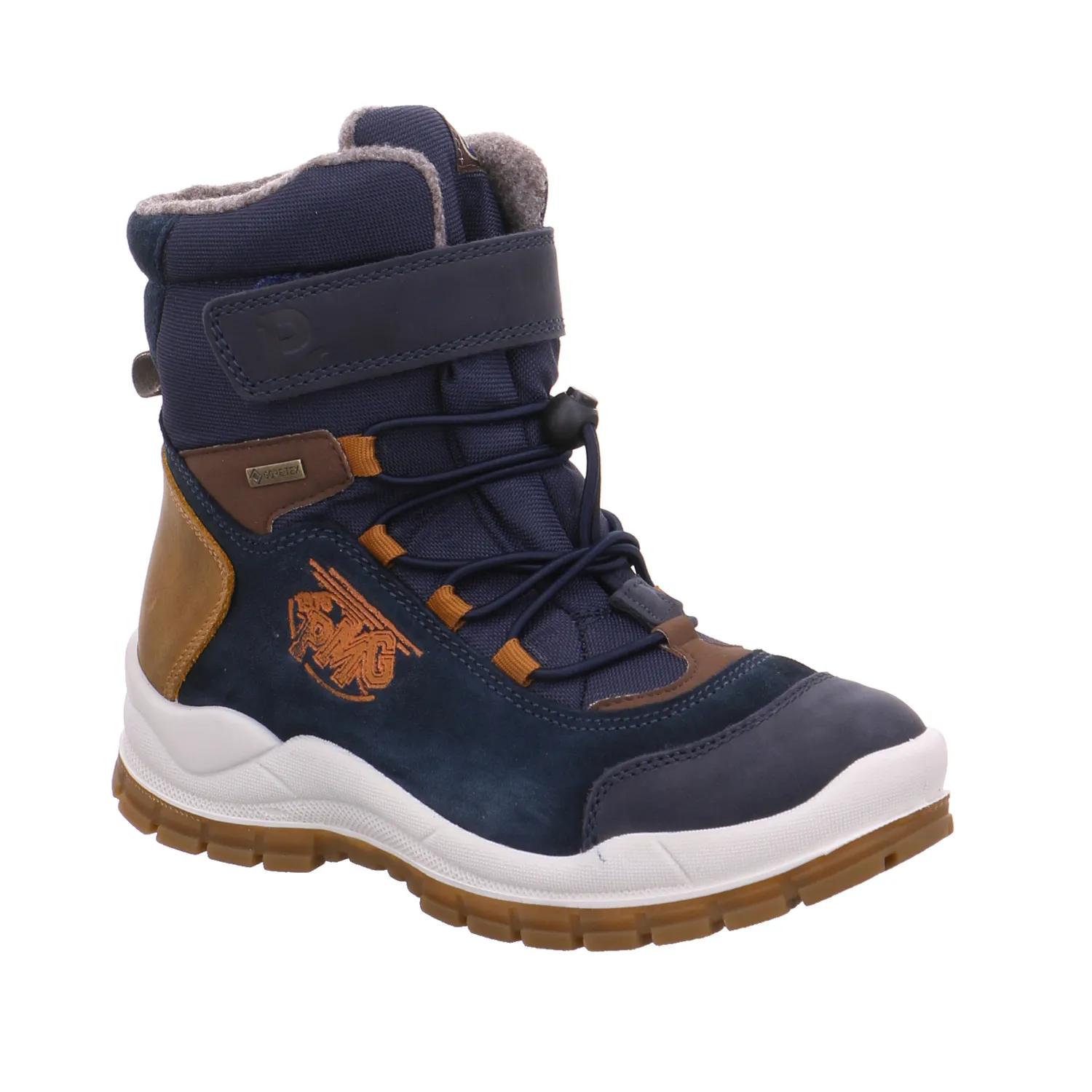 PRIMIGI Jungen-Winter-Bottine Blau Leder  Winter Boot