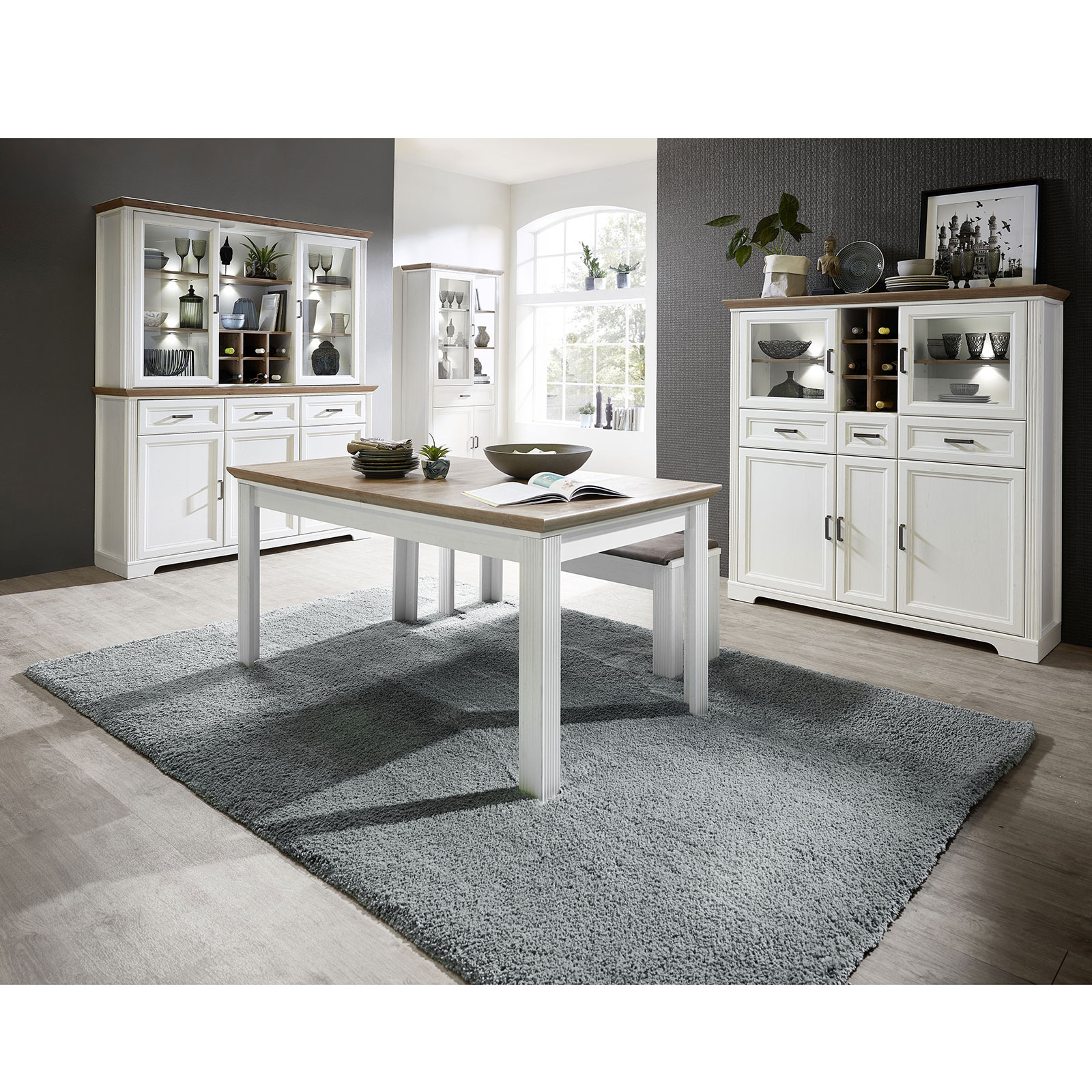 Highboard - Pinie hell - 150 cm hoch